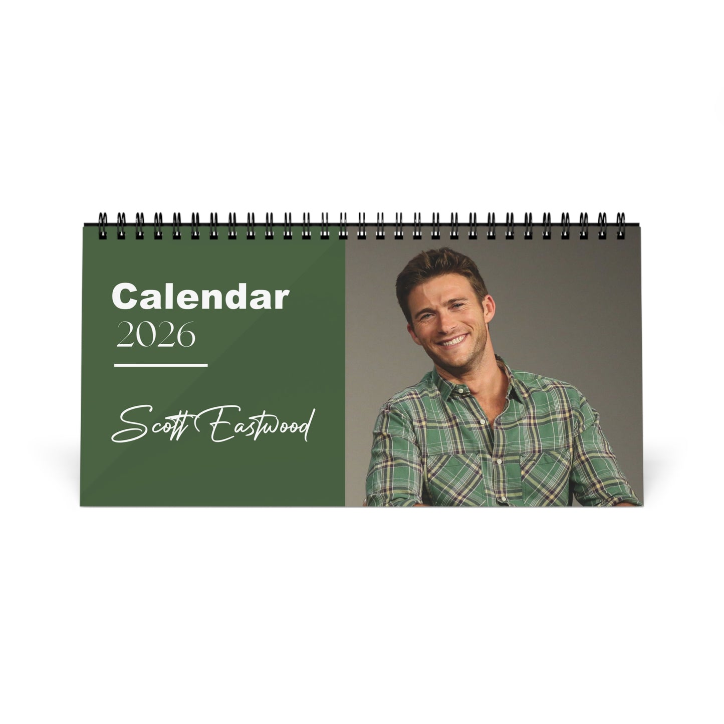 Scott Eastwood 2026 Desk Calendar | Celebrity Photo Calendar | Stylish Desk Accessory & Perfect Fan Gift