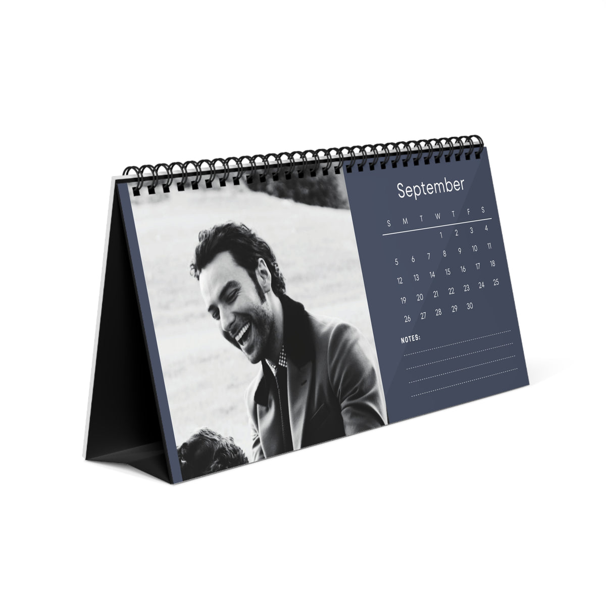 Aidan Turner 2027 Desk Calendar Vol 2 | Spiral Bound Photo Calendar | Fan Gift