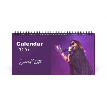 Jared Leto 2026 Desk Calendar | Premium Spiral Bound Celebrity Photo Calendar | High-Quality Fan Gift & Desk Décor