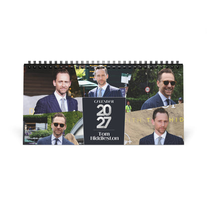 Tom Hiddleston 2027 Desk Calendar Vol 4 | Spiral Bound Photo Calendar | Fan Gift