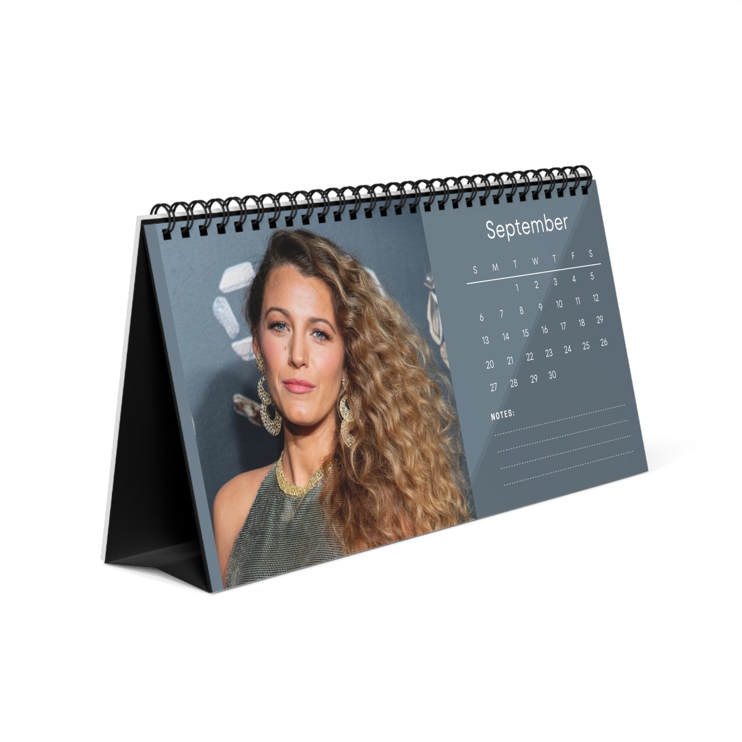Blake Lively 2026 Desk Calendar | Elegant Celebrity Photo Calendar | Premium Spiral-Bound Collectible Gift for Fans & Desk Décor