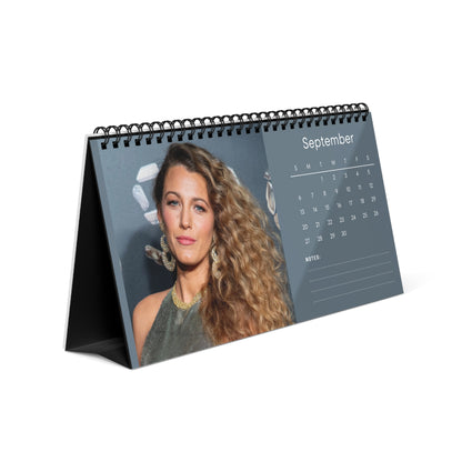 Blake Lively 2026 Desk Calendar | Elegant Celebrity Photo Calendar | Premium Spiral-Bound Collectible Gift for Fans & Desk Décor