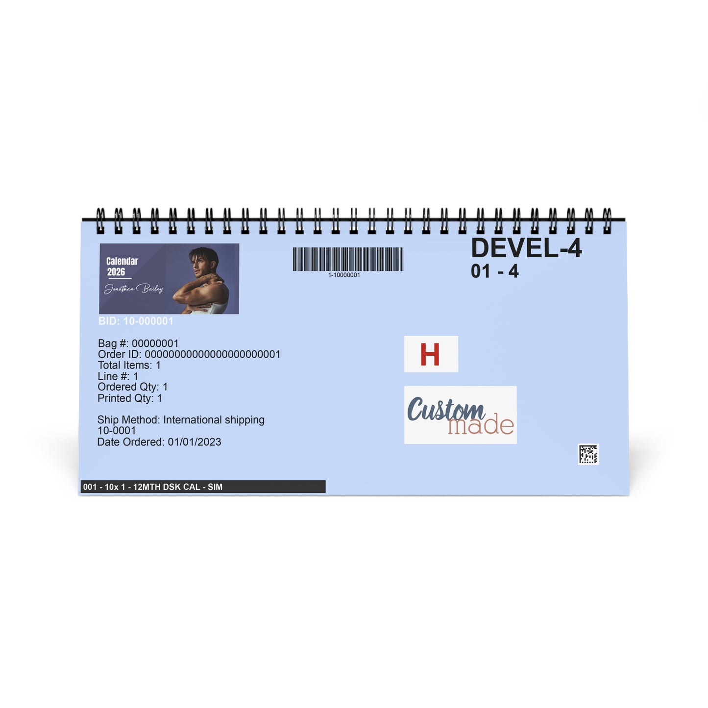 Jonathan Bailey 2026 Desk Calendar - COPY ME