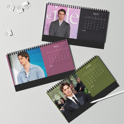 Nicholas Galitzine 2026 Desk Calendar | Premium Spiral Bound Celebrity Photo Calendar | Stylish Collectible Gift for Fans & Desk Décor