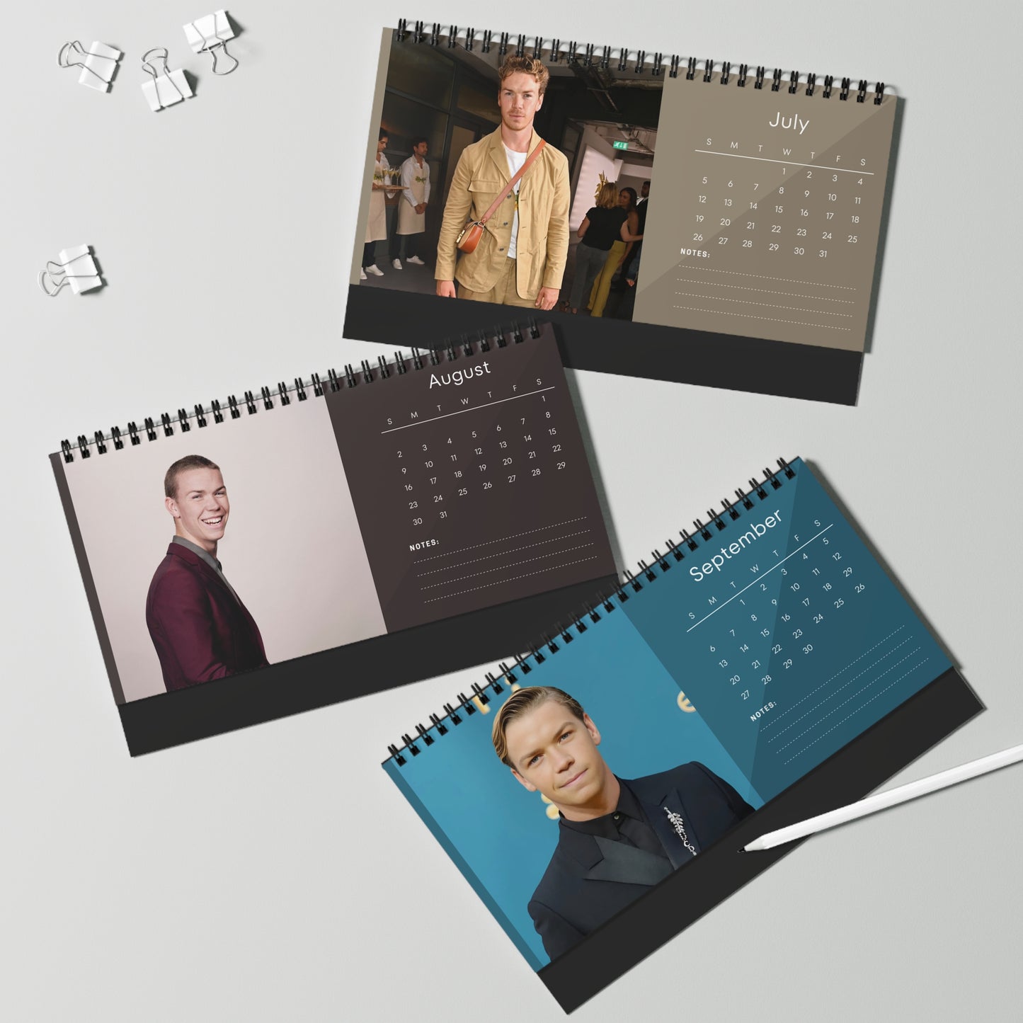 Will Poulter 2026 Desk Calendar |  Star Calendar | Actor Gift for Fans