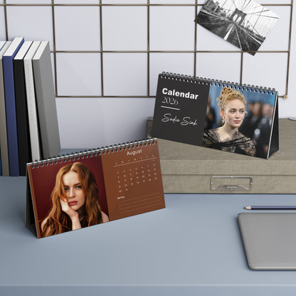 Sadie Sink 2026 Desk Calendar | Celebrity Photo Calendar | Stylish Desk Accessory & Fan Gift