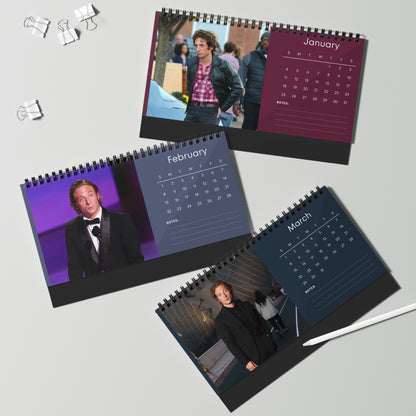Jeremy Allen White 2026 Desk Calendar | Premium Spiral Bound Celebrity Photo Calendar | High-Quality Fan Gift & Desk Décor