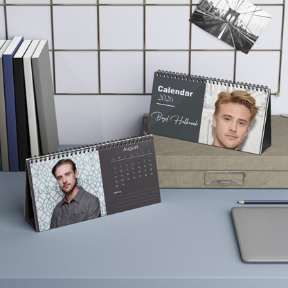 Boyd Holbrook 2026 Desk Calendar | Premium Spiral Bound Celebrity Photo Calendar | High-Quality Gift for Fans & Desk Décor