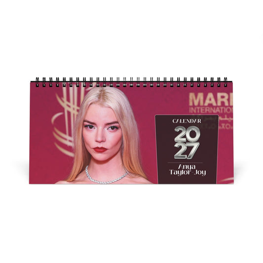 Anya Taylor-Joy 2027 Desk Calendar Vol 1 | Spiral Bound Photo Calendar | Fan Gift