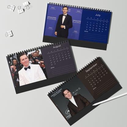 Paul Dano 2026 Desk Calendar | Premium Spiral Bound Celebrity Photo Calendar | High-Quality Fan Gift & Desk Décor