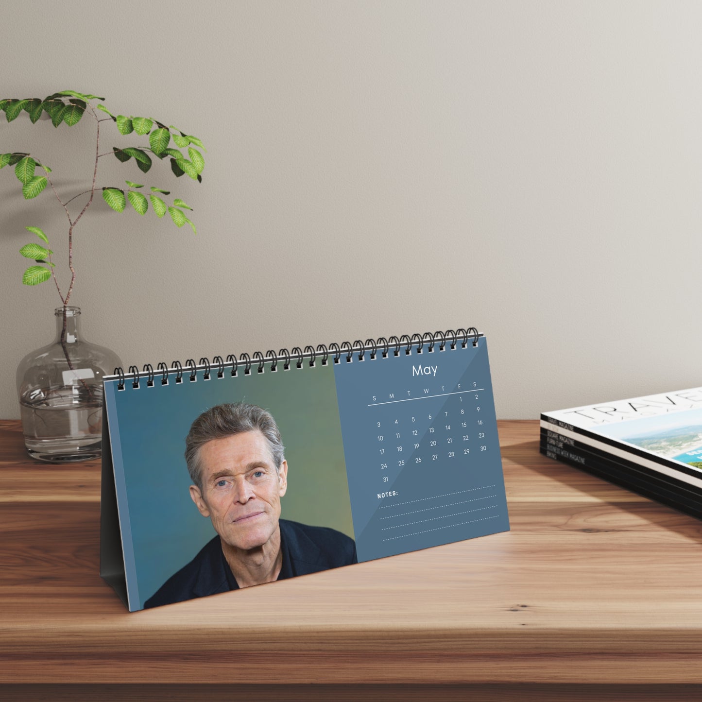 Willem Dafoe 2026 Desk Calendar | Hollywood Legend | Actor Gift for Movie Fans