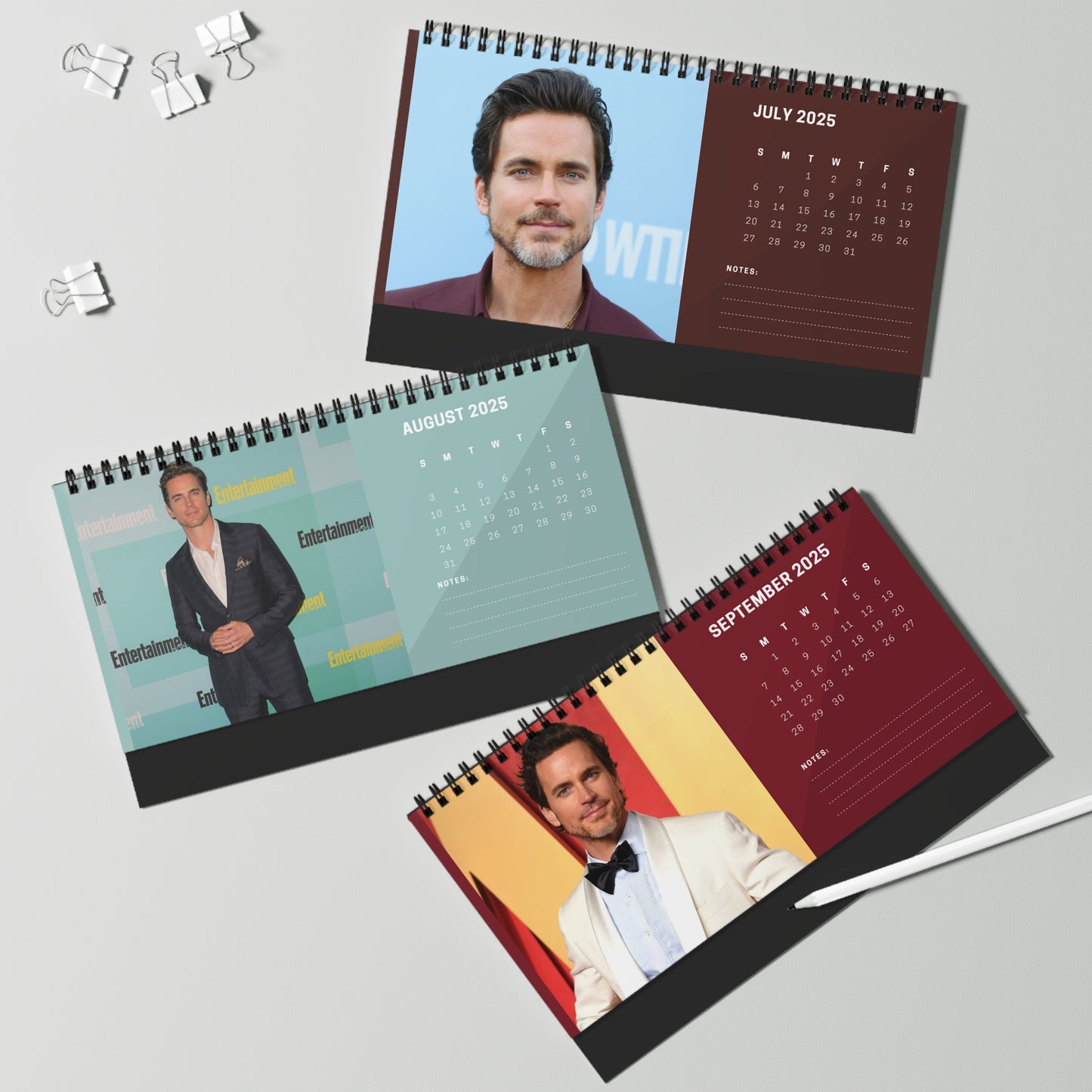 Matt Bomer 2025 Desk Calendar | Matt Bomer Calendar | Fan Gift