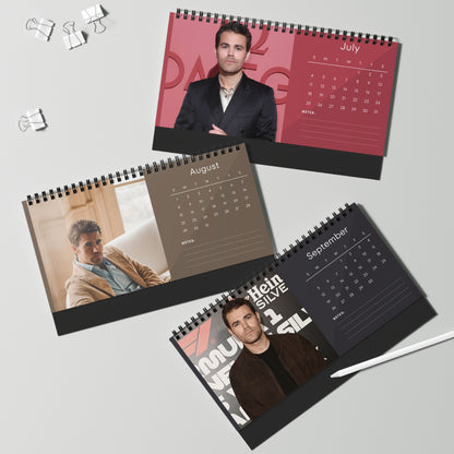 Paul Wesley 2027 Desk Calendar Vol 1 | Spiral Bound Photo Calendar | Fan Gift