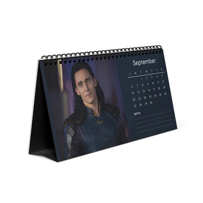 Tom Hiddleston 2026 Desk Calendar | Premium Spiral Bound Celebrity Photo Calendar | Collectible Fan Gift | Stylish Desk & Office Décor