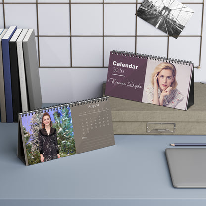 Kiernan Shipka 2026 Desk Calendar | Actress Gift | Chilling Adventures of Sabrina | Mad Men Star | Monthly Planner | Office Decor