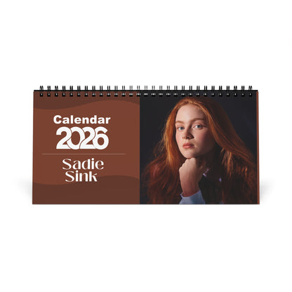 Sadie Sink 2026 Desk Calendar | Celebrity Spiral Bound Photo Calendar | Fan Collectible Gift | Stylish Desk & Office Décor