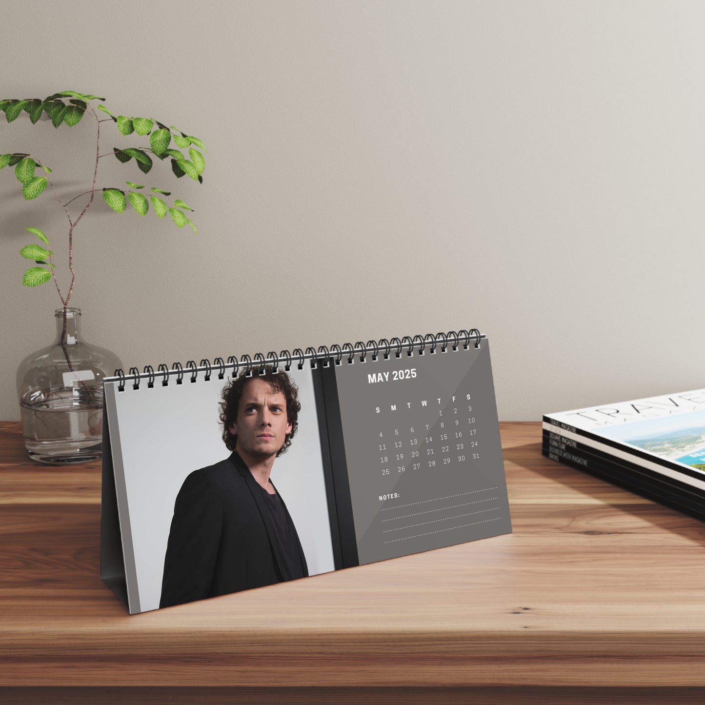 Anton Yelchin 2025 Desk Calendar | Anton Yelchin Calendar | Fan Gift