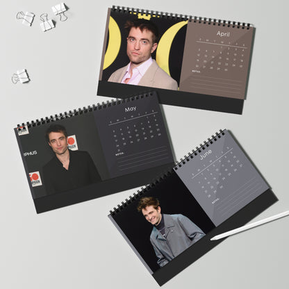 Robert Pattinson 2026 Desk Calendar | Premium Celebrity Photo Calendar | Stylish Desk Décor & Fan Gift
