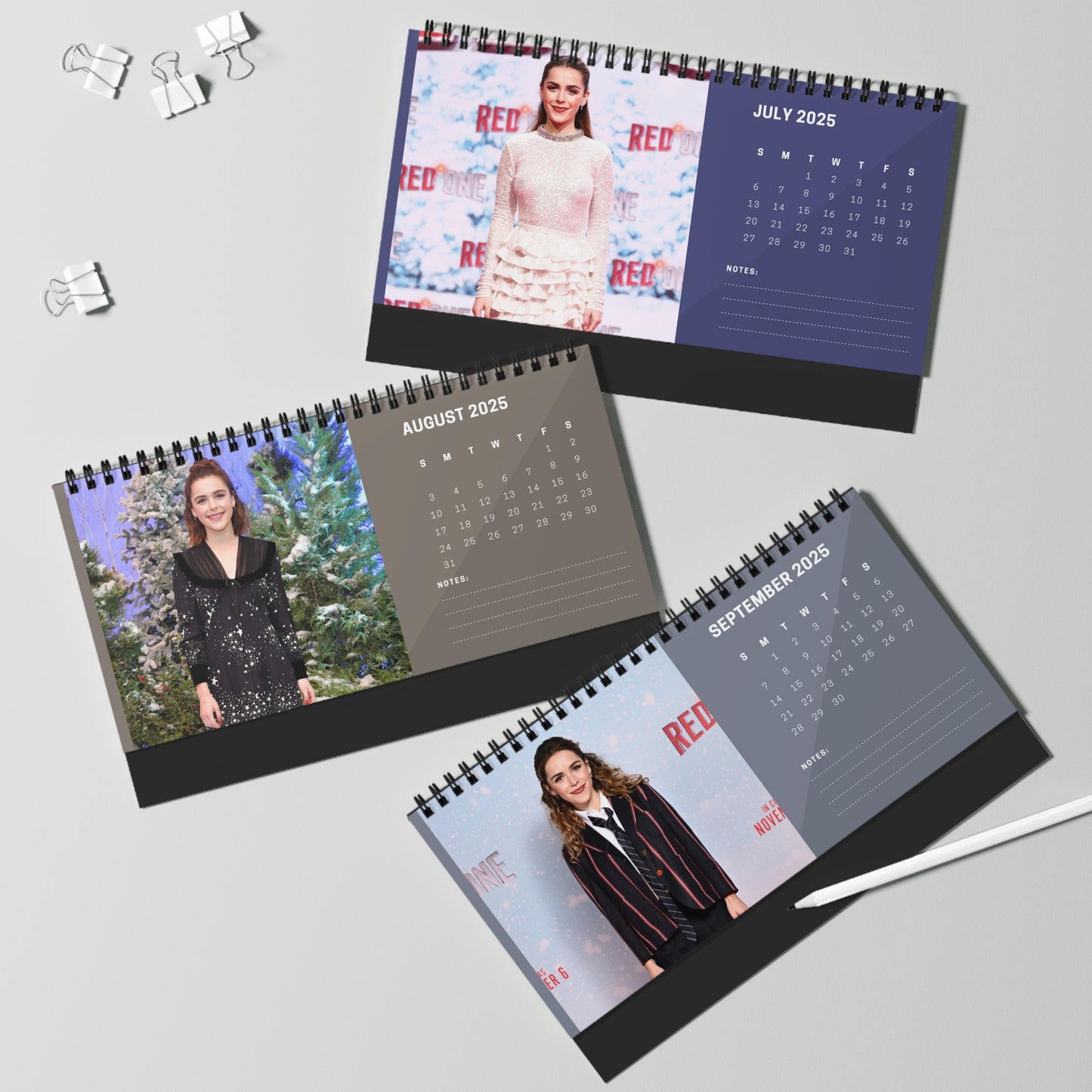 Kiernan Shipka 2025 Desk Calendar | Kiernan Shipka Calendar | Fan Gift