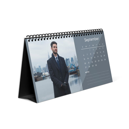 Ben Barnes 2026 Desk Calendar | Celebrity Spiral Bound Photo Calendar | Fan Collectible Gift | Stylish Desk & Office Décor