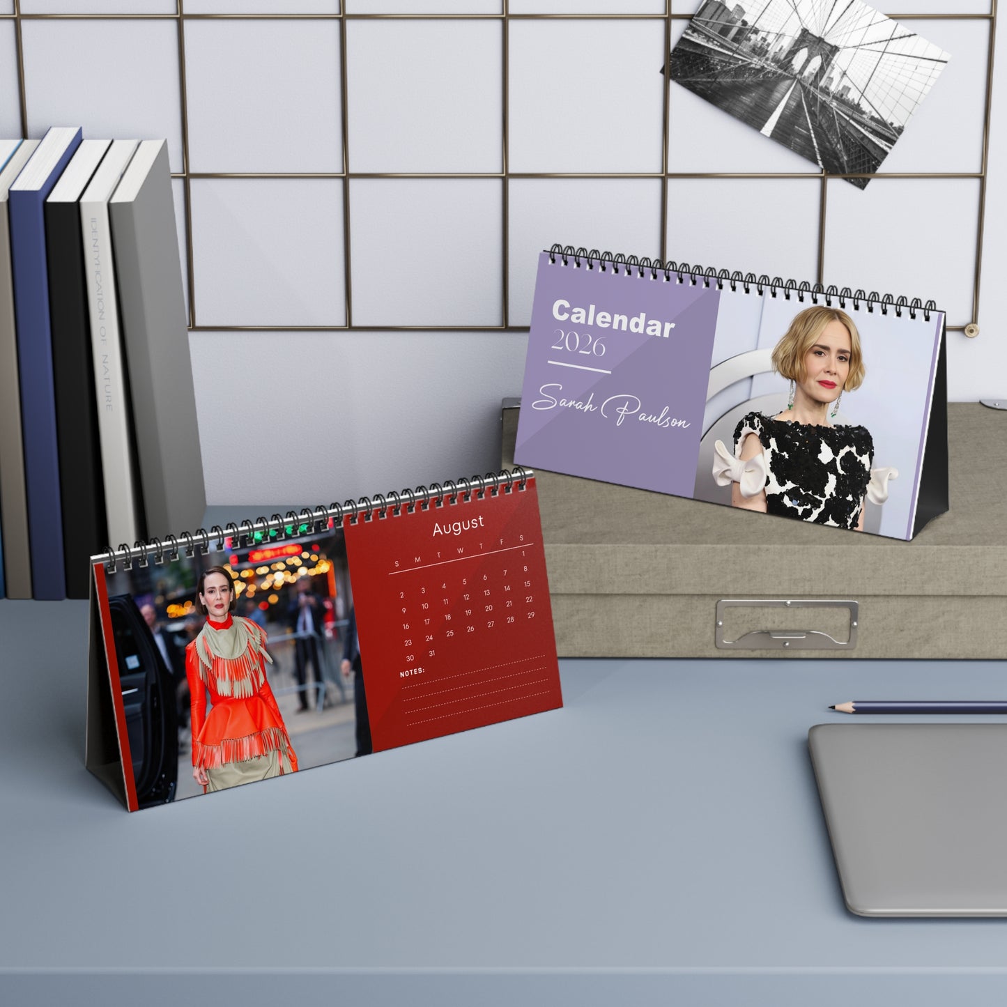 Sarah Paulson 2026 Desk Calendar | Celebrity Photo Calendar | Stylish Desk Accessory & Perfect Fan Gift