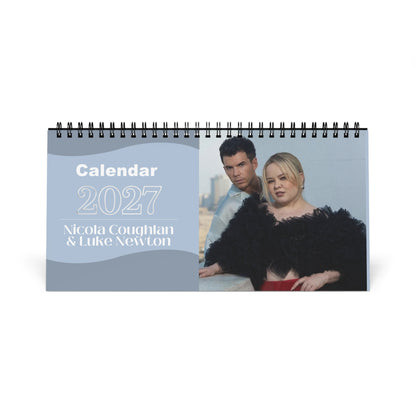 Nicola Coughlan & Luke Newton 2027 Desk Calendar Vol 3 | Spiral Bound Photo Calendar | Fan Gift
