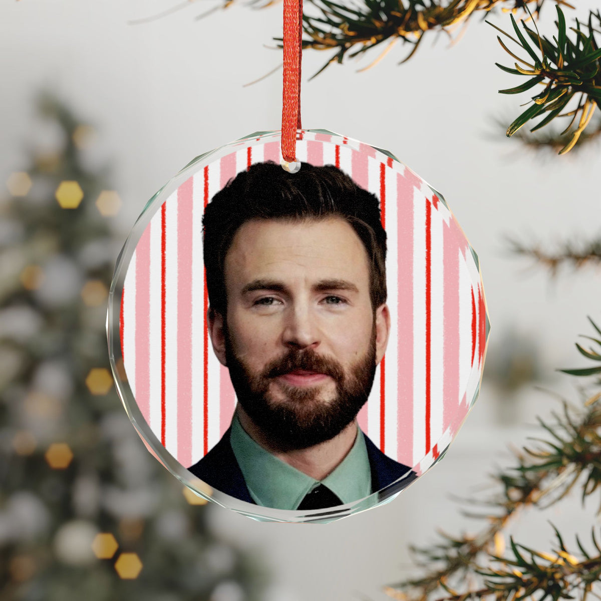 Chris Evans Christmas Ornament | Celebrity Fan Gift Keepsake