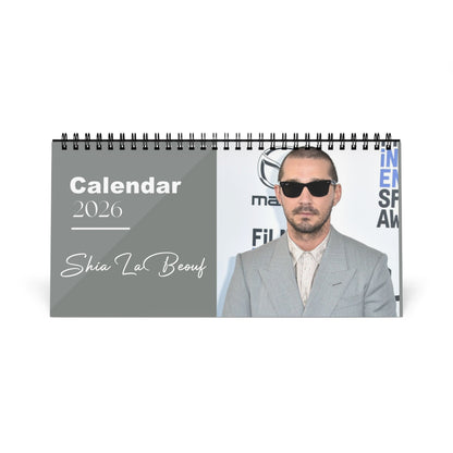 Shia LaBeouf 2026 Desk Calendar | Premium Spiral Bound Celebrity Photo Calendar | High-Quality Fan Gift & Desk Décor