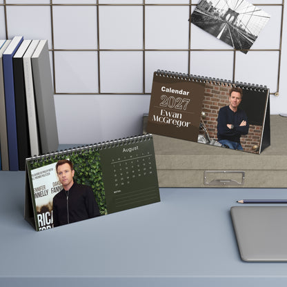 Ewan McGregor 2027 Desk Calendar Vol 3 | Spiral Bound Photo Calendar | Fan Gift