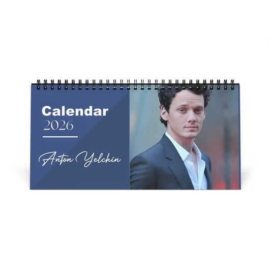 Anton Yelchin 2026 Desk Calendar | Star Trek Actor Gift | Hollywood Star Planner | Movie Memorabilia | Tribute Calendar
