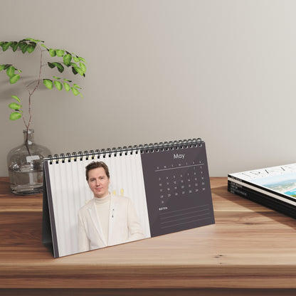 Paul Dano 2026 Desk Calendar | Premium Spiral Bound Celebrity Photo Calendar | Collectible Fan Gift | Stylish Desk & Office Décor