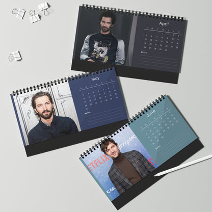 Michiel Huisman 2026 Desk Calendar | Premium Spiral Bound Celebrity Photo Calendar | High-Quality Fan Gift & Desk Décor