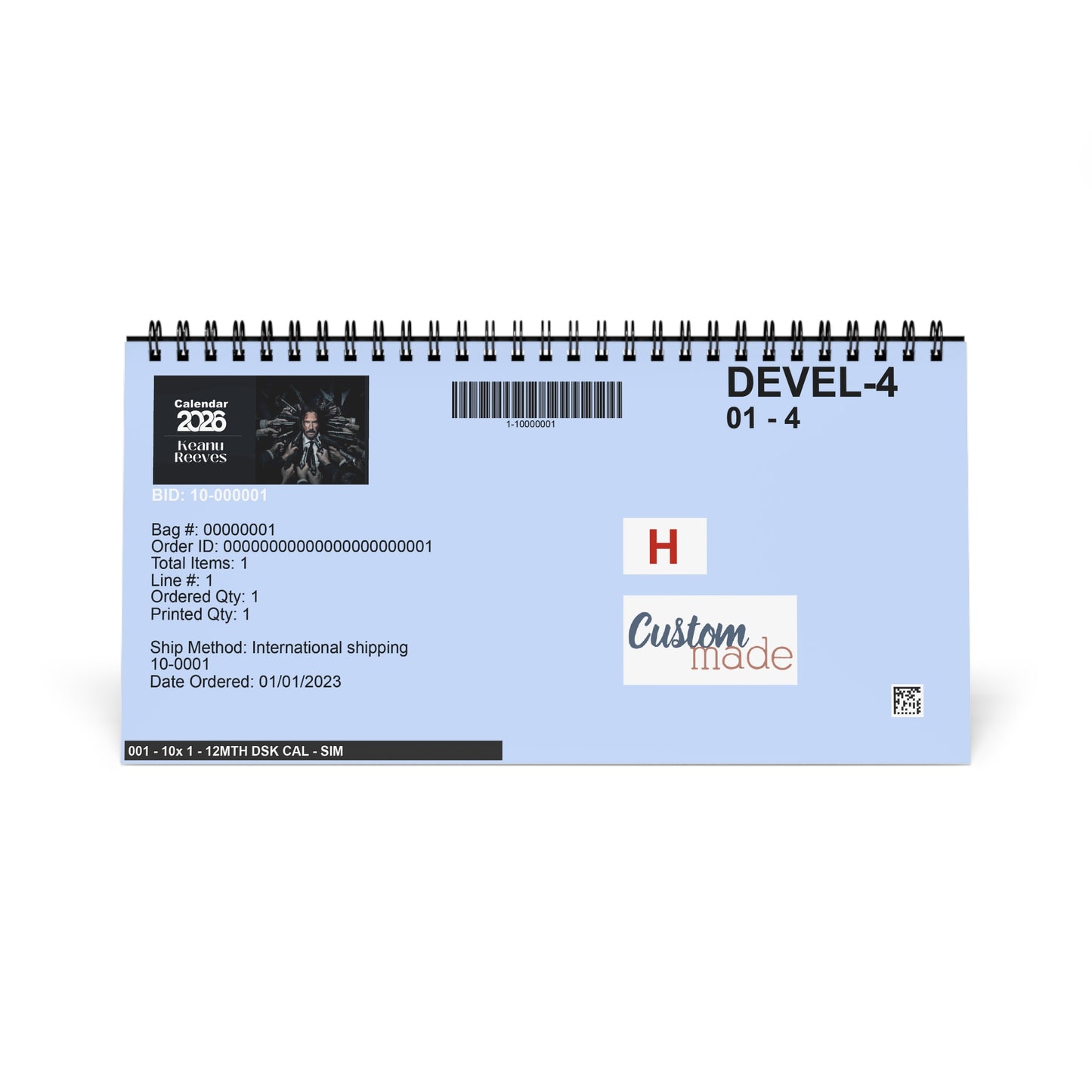 Keanu Reeves 2026 Desk Calendar | Premium Spiral Bound Celebrity Photo Calendar | Collectible Fan Gift | Stylish Desk & Office Décor