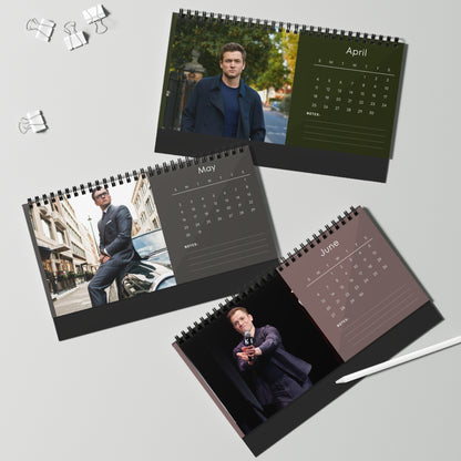 Taron Egerton 2027 Desk Calendar Vol 3 | Spiral Bound Photo Calendar | Fan Gift