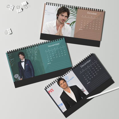 Ian Somerhalder 2026 Desk Calendar |  Celebrity Gift | Office Decor