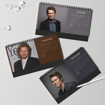 Willem Dafoe 2026 Desk Calendar | Premium Spiral Bound Celebrity Photo Calendar | High-Quality Fan Gift & Desk Décor