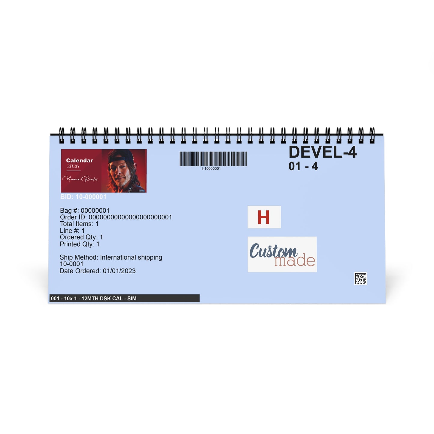 Norman Reedus 2026 Desk Calendar |  Premium Spiral Bound Celebrity Photo Calendar | High-Quality Fan Gift & Desk Décor