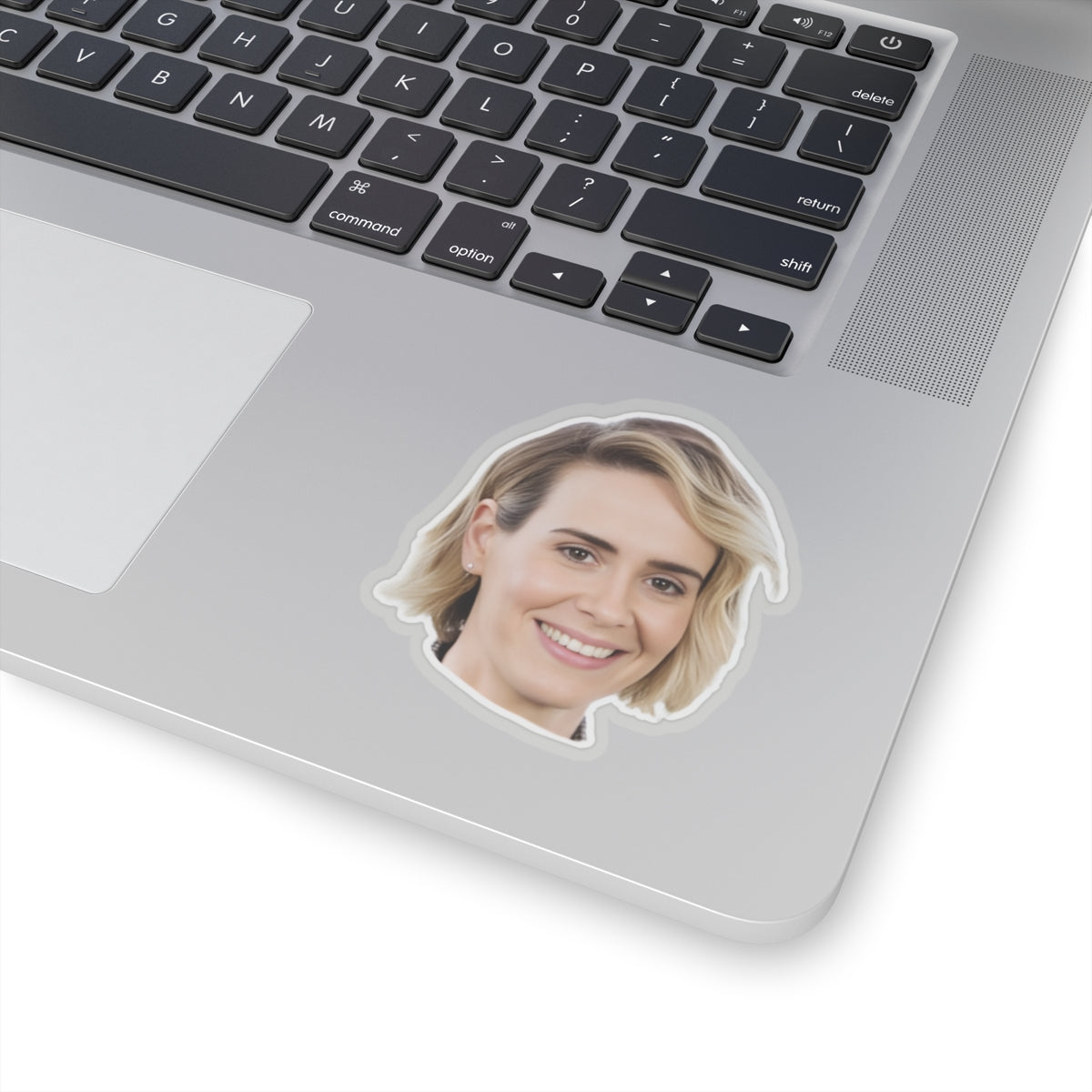 Personalized Kiss-Cut Stickers - Smiling Face Design for Laptops & Decor