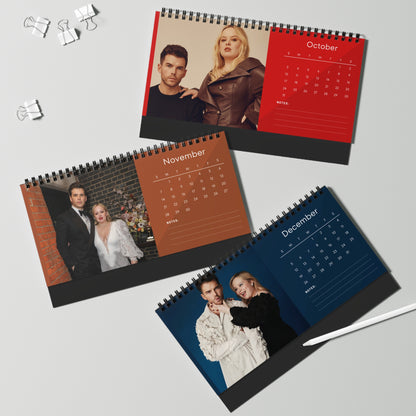 Nicola Coughlan & Luke Newton 2027 Desk Calendar Vol 3 | Spiral Bound Photo Calendar | Fan Gift