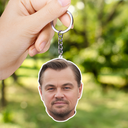 Leonardo DiCaprio Both Sided Acrylic Keychain | Fan Gift