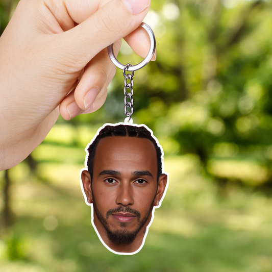 Lewis Hamilton Both Sided Acrylic Keychain | Formula 1 Fan Gift