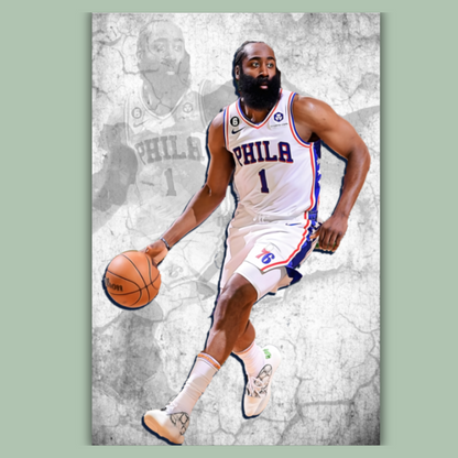 James Harden Matte Paper Poster, Frames & Hanger
