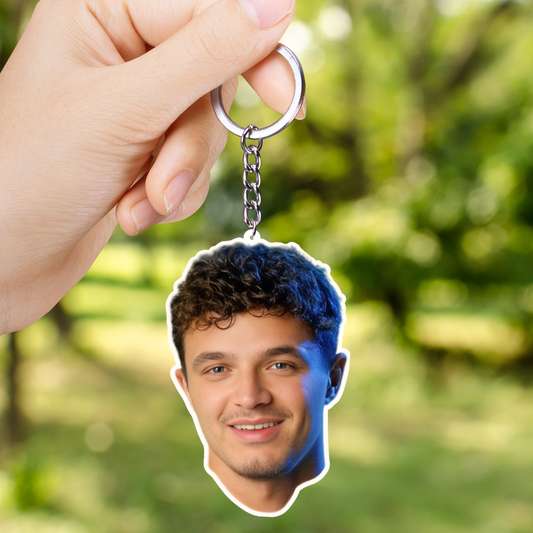 Lando Norris Both Sided Acrylic Keychain | Formula One Fan Gift