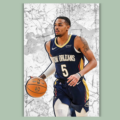 Dejounte Murray Premium Matte Paper Poster, Frames & Hanger