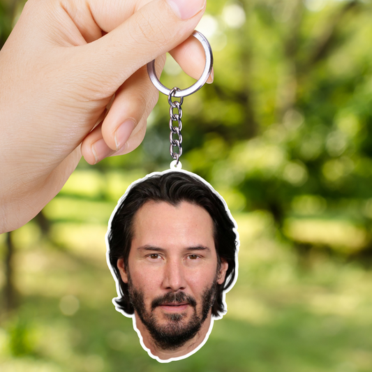 Keanu Reeves Both Sided Acrylic Keychain | Fan Gift