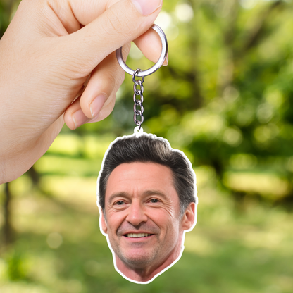 Hugh Jackman 2 Layer Acrylic Keychain |  Best Fan Gift