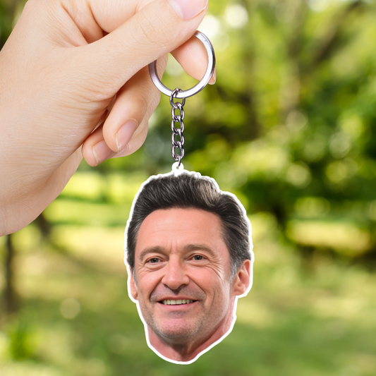 Hugh Jackman 2 Layer Acrylic Keychain |  Best Fan Gift