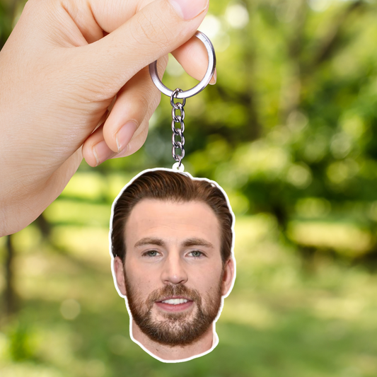 Chris Evans 2 Layer Acrylic Keychain | Fan Gift