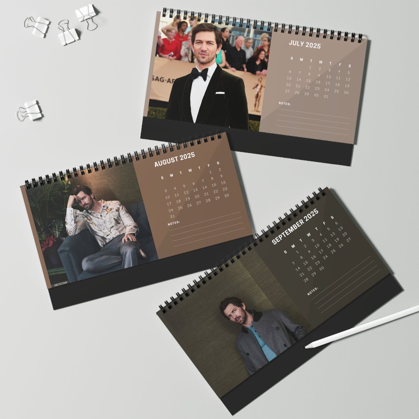 Michiel Huisman 2025 Desk Calendar | Michiel Huisman Calendar | Fan Gift