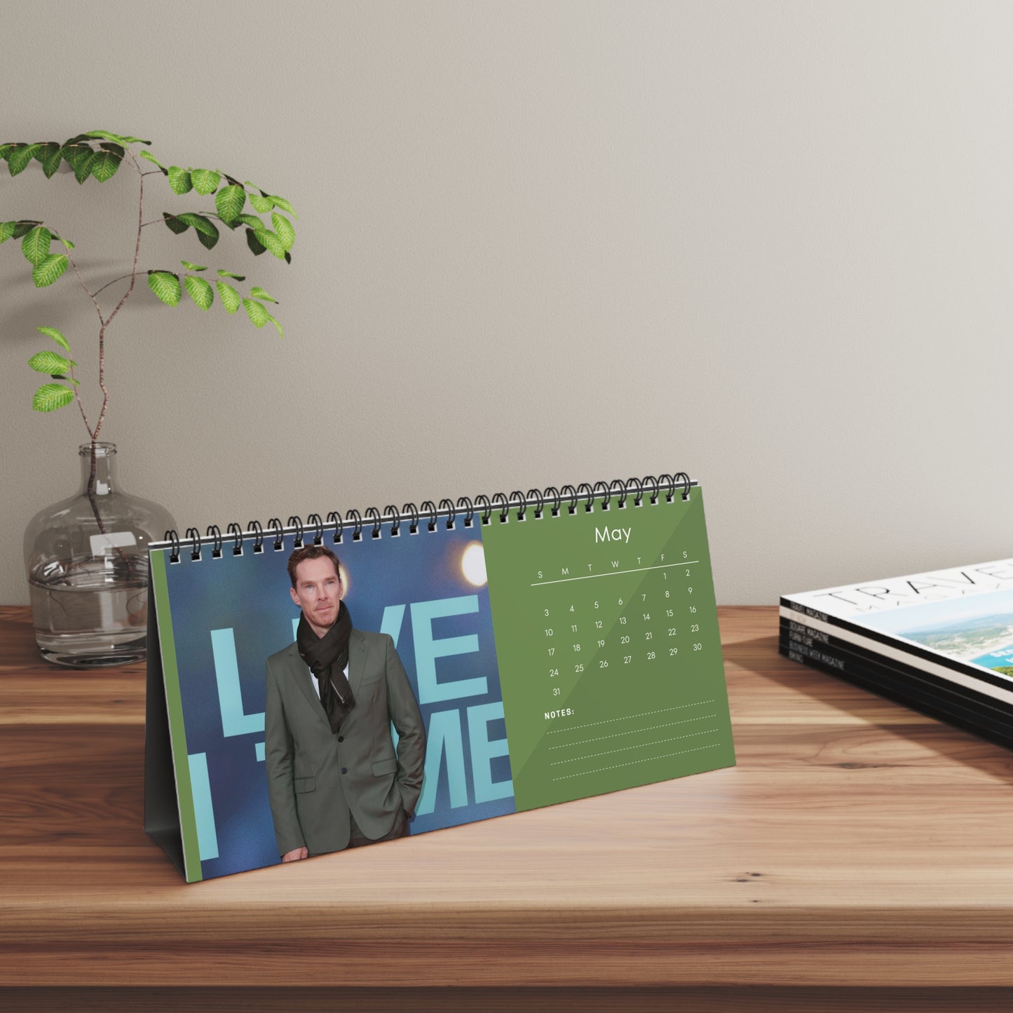 Benedict Cumberbatch 2026 Desk Calendar | Doctor Strange Actor | Sherlock Holmes Calendar | Actor Gift | Office Decor
